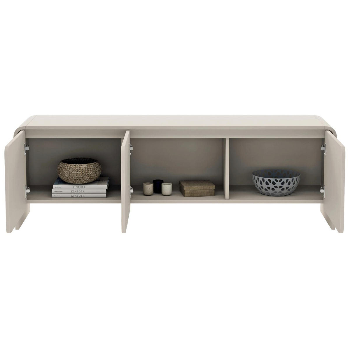 TV stolík Lummo kašmírovo sivý 156/39/50 cm - taupe, kompozitné drevo (156/50.5/39cm) - Selsey
