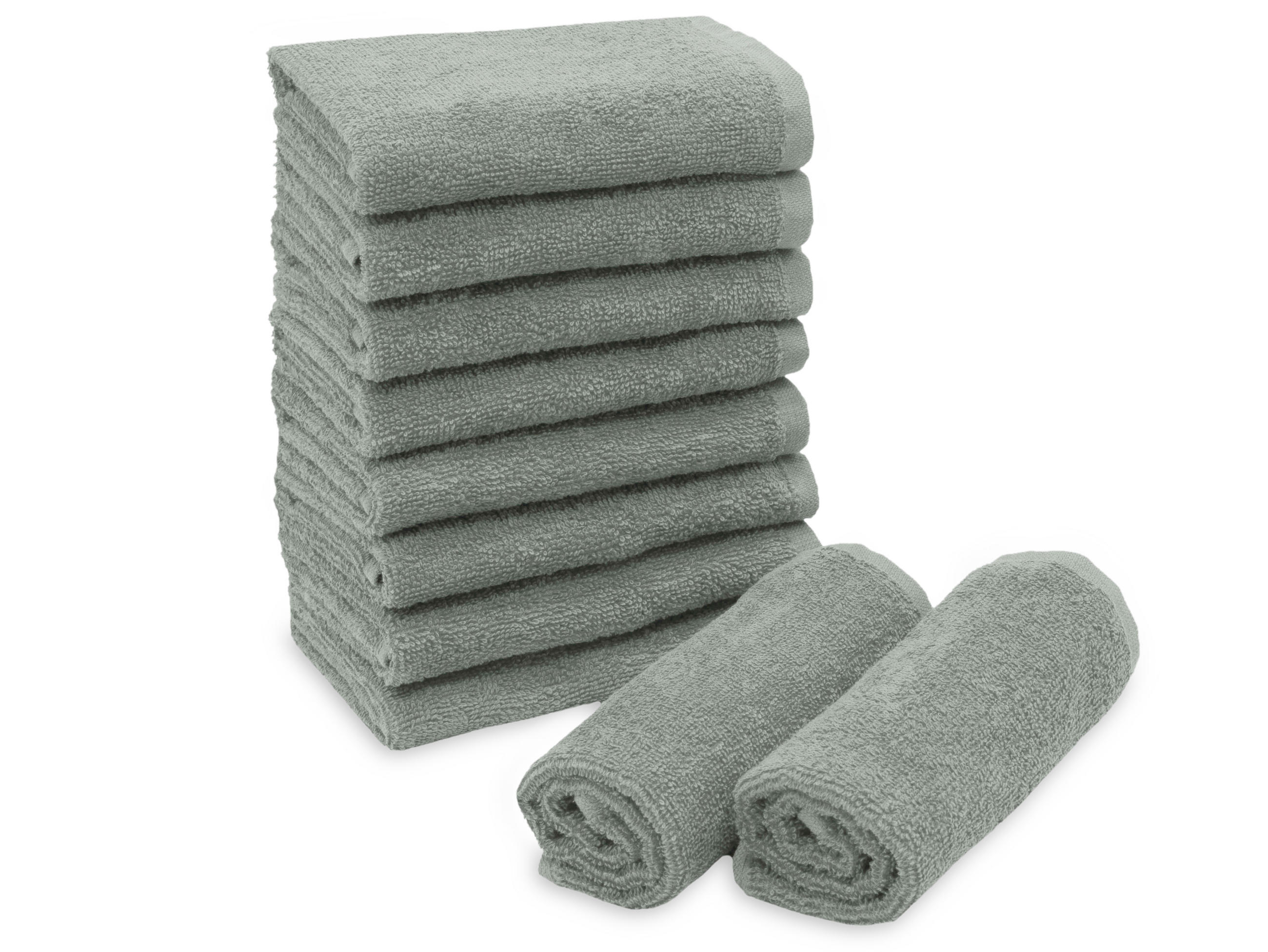 SEIFTÜCHER, 10er-Set, 30x30 cm, 100% Baumwolle, Grau - Hellgrau, Textil (30/30cm) - Zollner