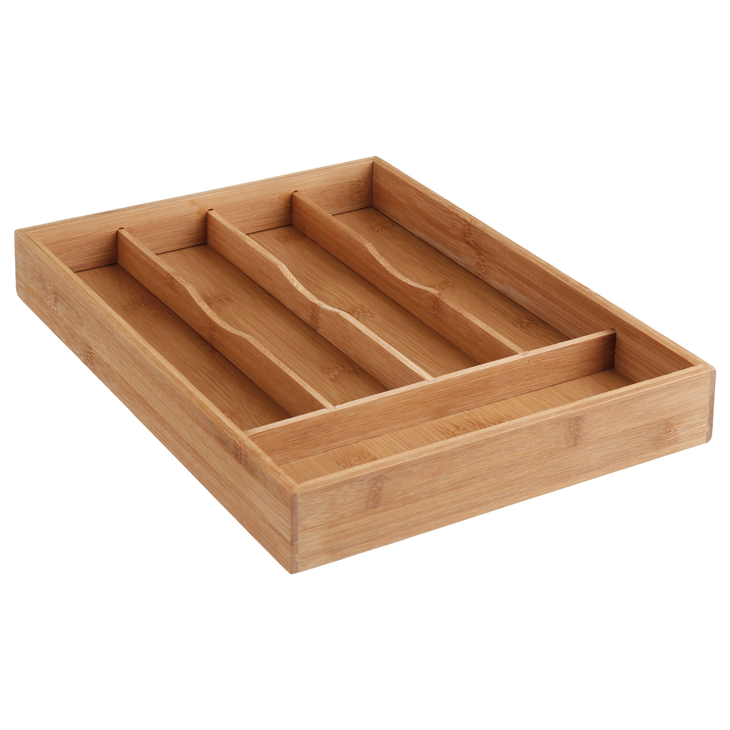 BESTECKKASTEN, mit 5 Fächern, Bambus, 34 x 25 cm - Braun, Holz (25/4.3/34cm) - 5five Simply Smart