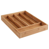 BESTECKKASTEN, mit 5 Fächern, Bambus, 34 x 25 cm - Braun, Holz (25/4.3/34cm) - 5five Simply Smart