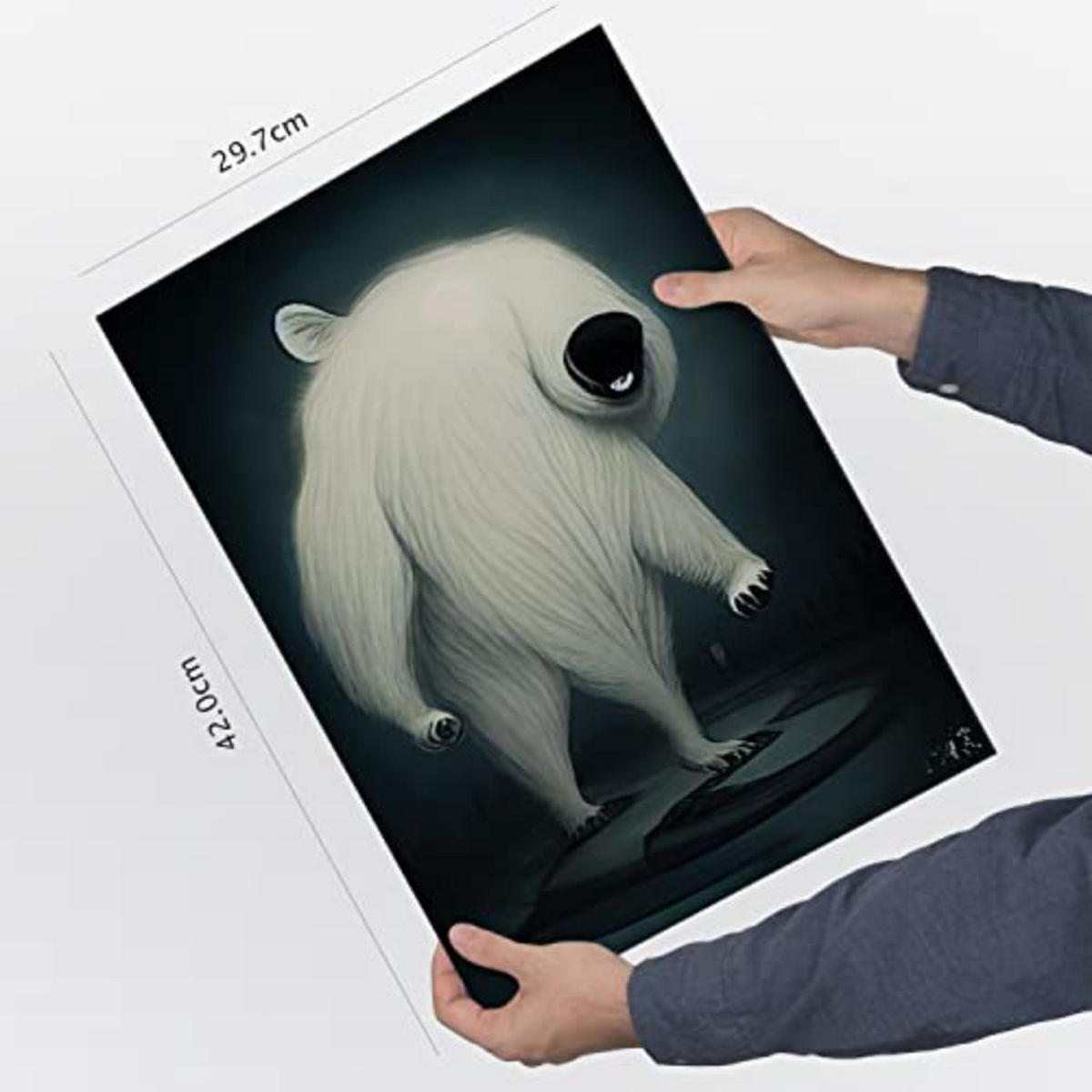 POSTER Set mit 4 Grässlich Tier im T Burton Goth Stil A3 Rahmenlos - Klar, Papier (29.7/3cm) - Nacnic