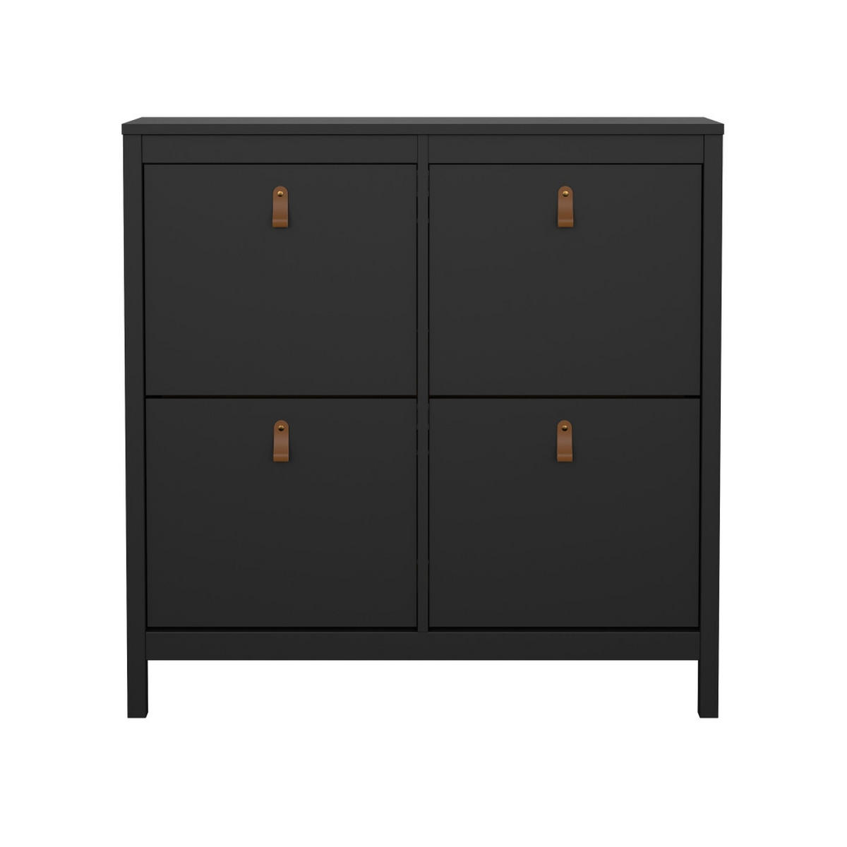 SCHUHSCHRANK, Madrid, Schwarz, Melamin., 103 x 25 x 103 cm - Schwarz, Holzwerkstoff (103/103/25cm) - ebuy24