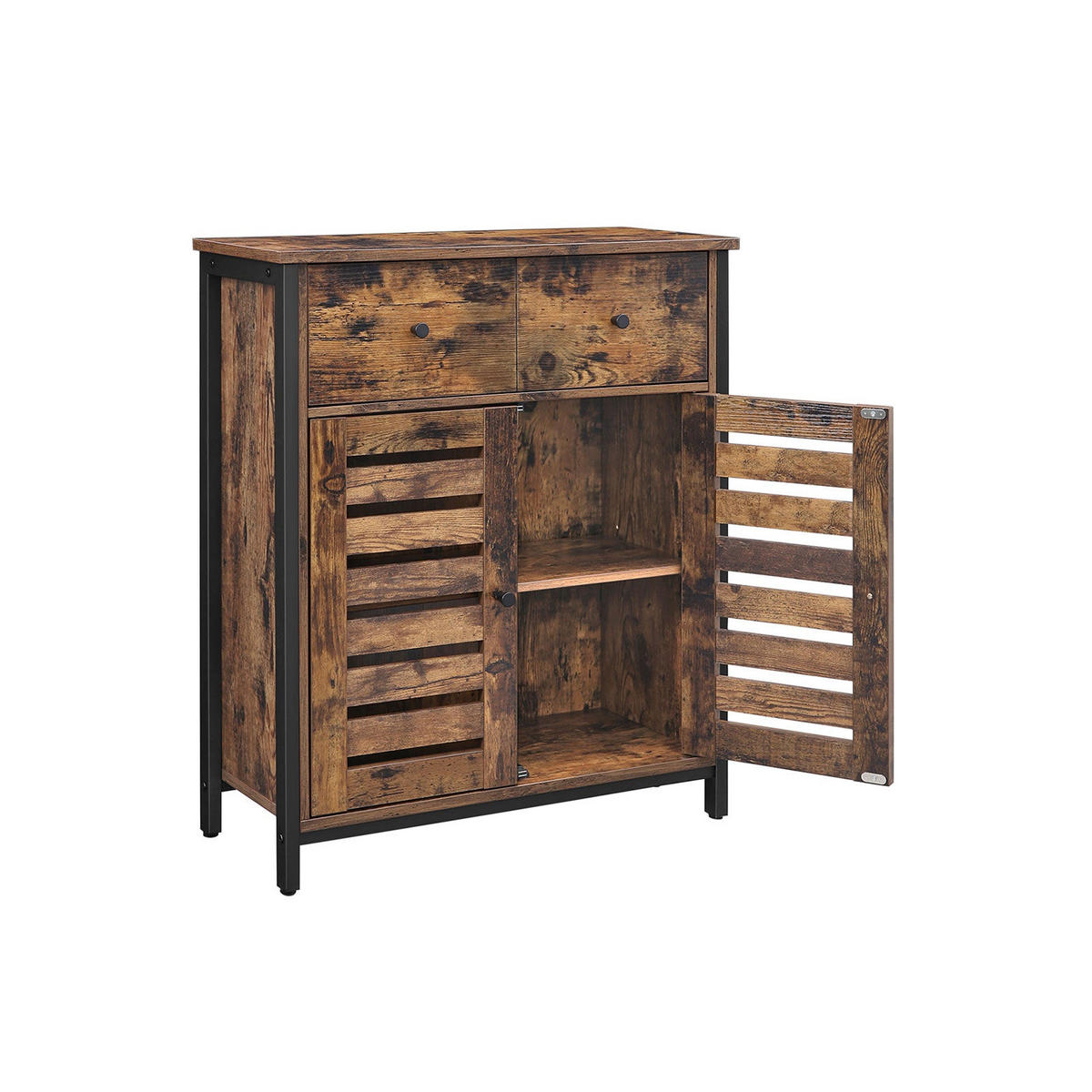 BEISTELLSCHRANK MIT SCHUBLADE - Braun, Holzwerkstoff (30/80/70cm) - Hansiro