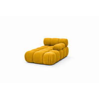 CHAISELONGUE Modular, Veloursstoff Salvador, Gelb, Rechts, Selia - Beige/Gelb, Holz (95/70/160cm) - Kaiser Möbel