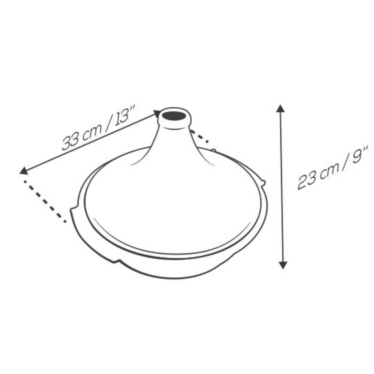 TAGINE Atlas Salbeigrün Aluminium Keramikdeckel für alle Herdarten - Grün, Keramik (32.8/30.2/24cm) - PEUGEOT