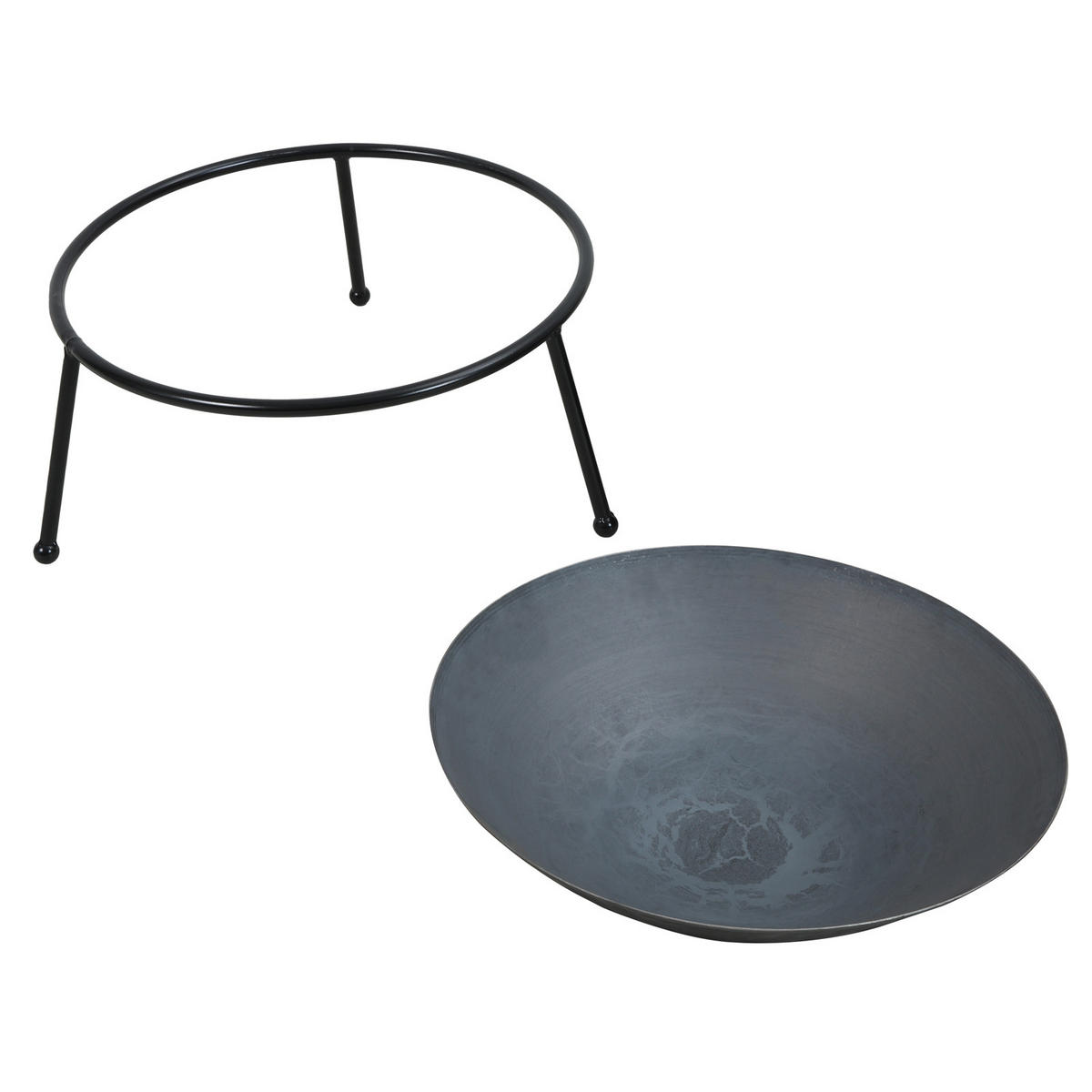 FEUERSCHALE Rund Gusseisen - Schwarz, Metall (60/30/60cm) - TAINO