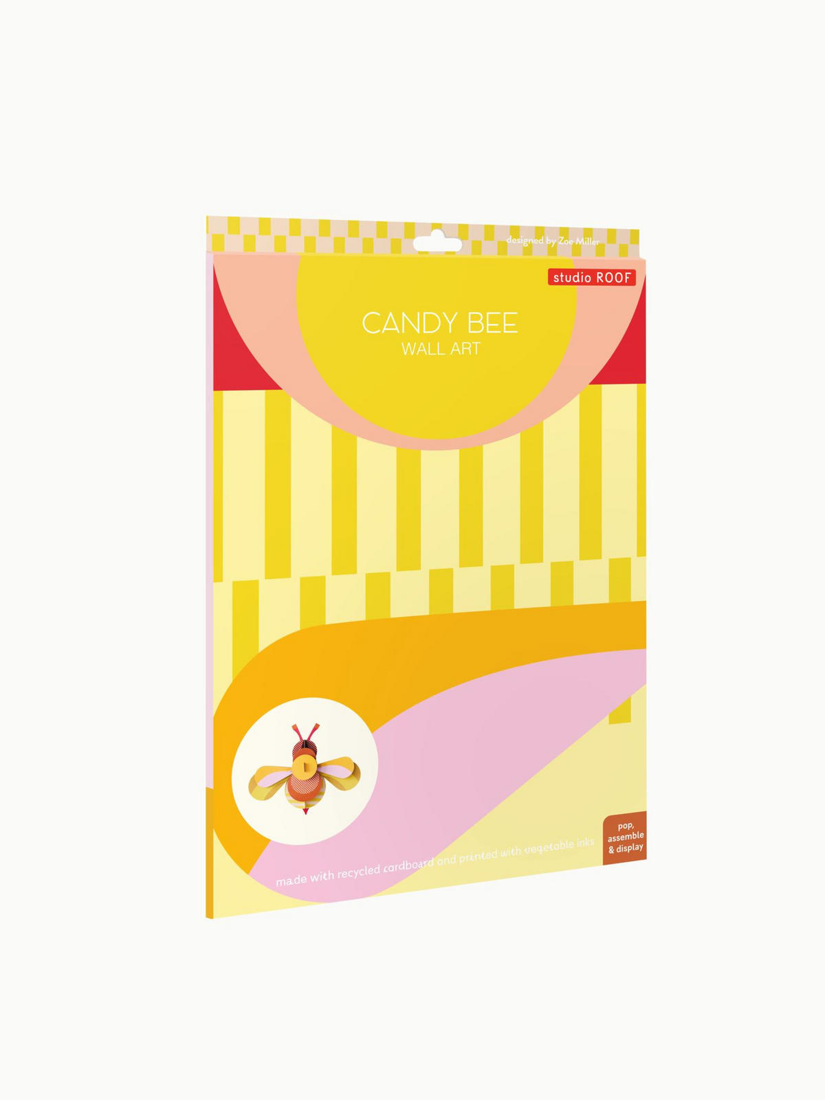 WANDSKULPTUR Bunt 6,5/22 cm - Multicolor, Wellpappe (6.5/22/27cm) - Studio Roof