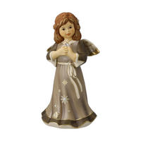 ENGELFIGUR Jahresengel 2024, Steingut, Walnuss, Limited Edition - Braun, Keramik (7.5/16/8.5cm) - Goebel