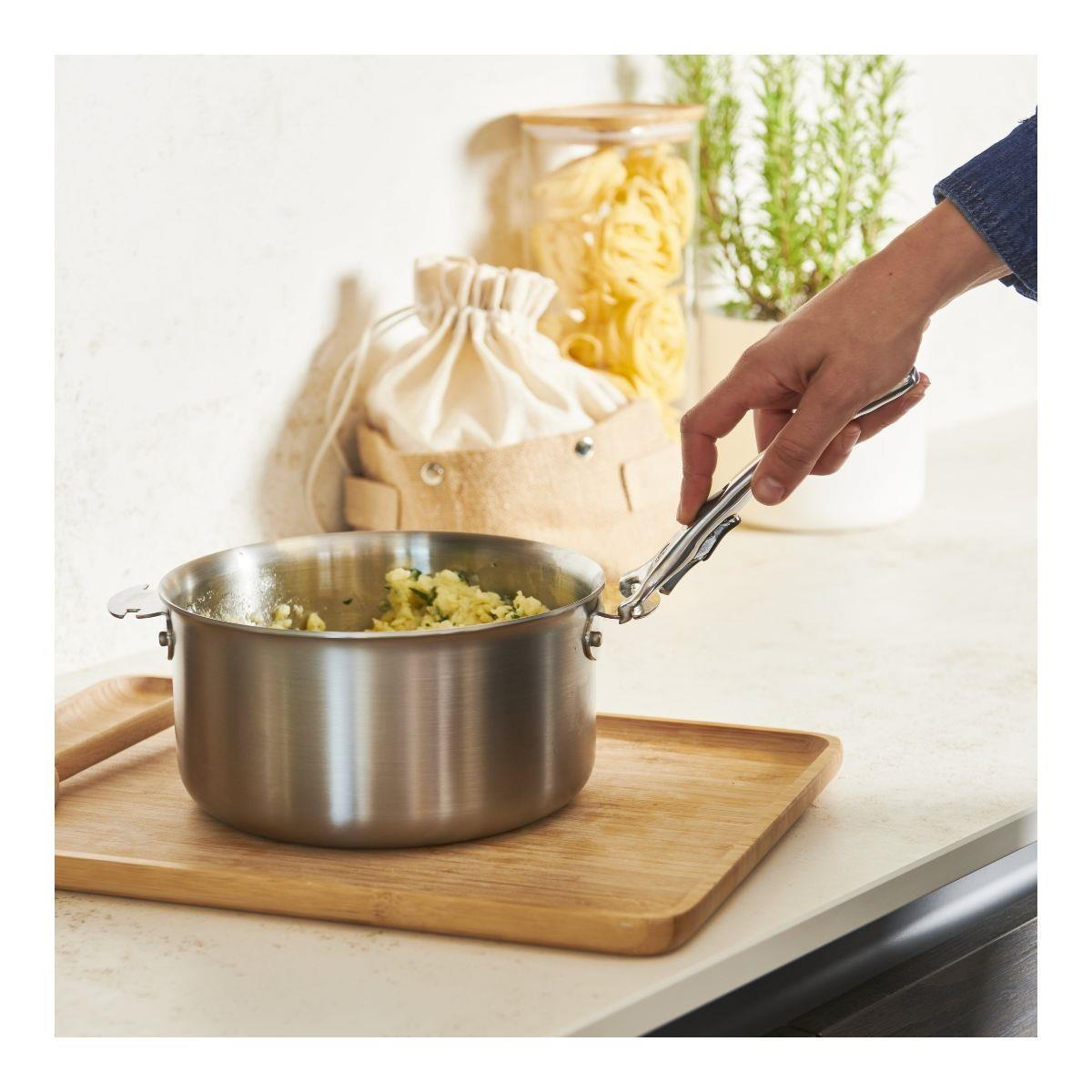 TOPF Loqy - Silberfarben, Metall (16cm) - De Buyer