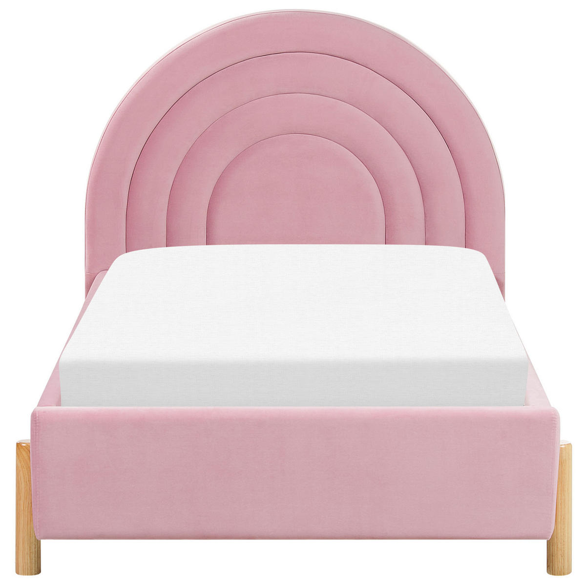 POLSTERBETT 90/200cm Rosa Anet - Pink, Textil (90/200cm) - Beliani