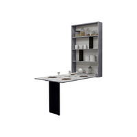 WANDKLAPPTISCH Abi - Schwarz/Grau, Holzwerkstoff (85/203/19cm) - MIRJAN24