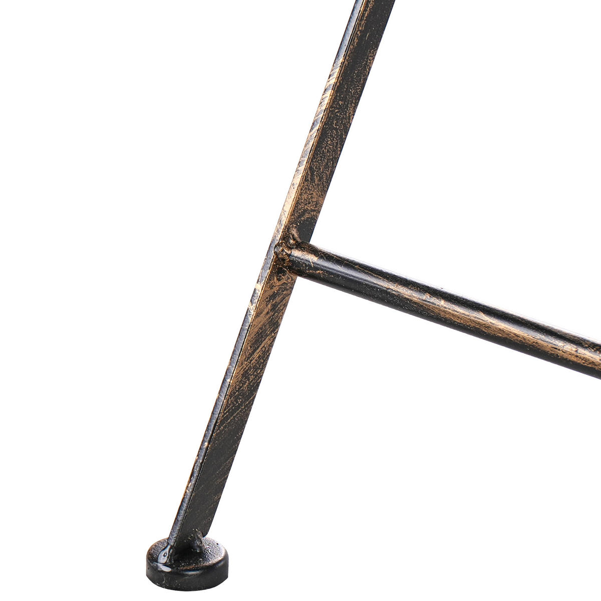 GARTEN-BARTISCH Schwarz/Gold Bormio - Goldfarben/Schwarz, Metall (60/60/90cm) - Beliani
