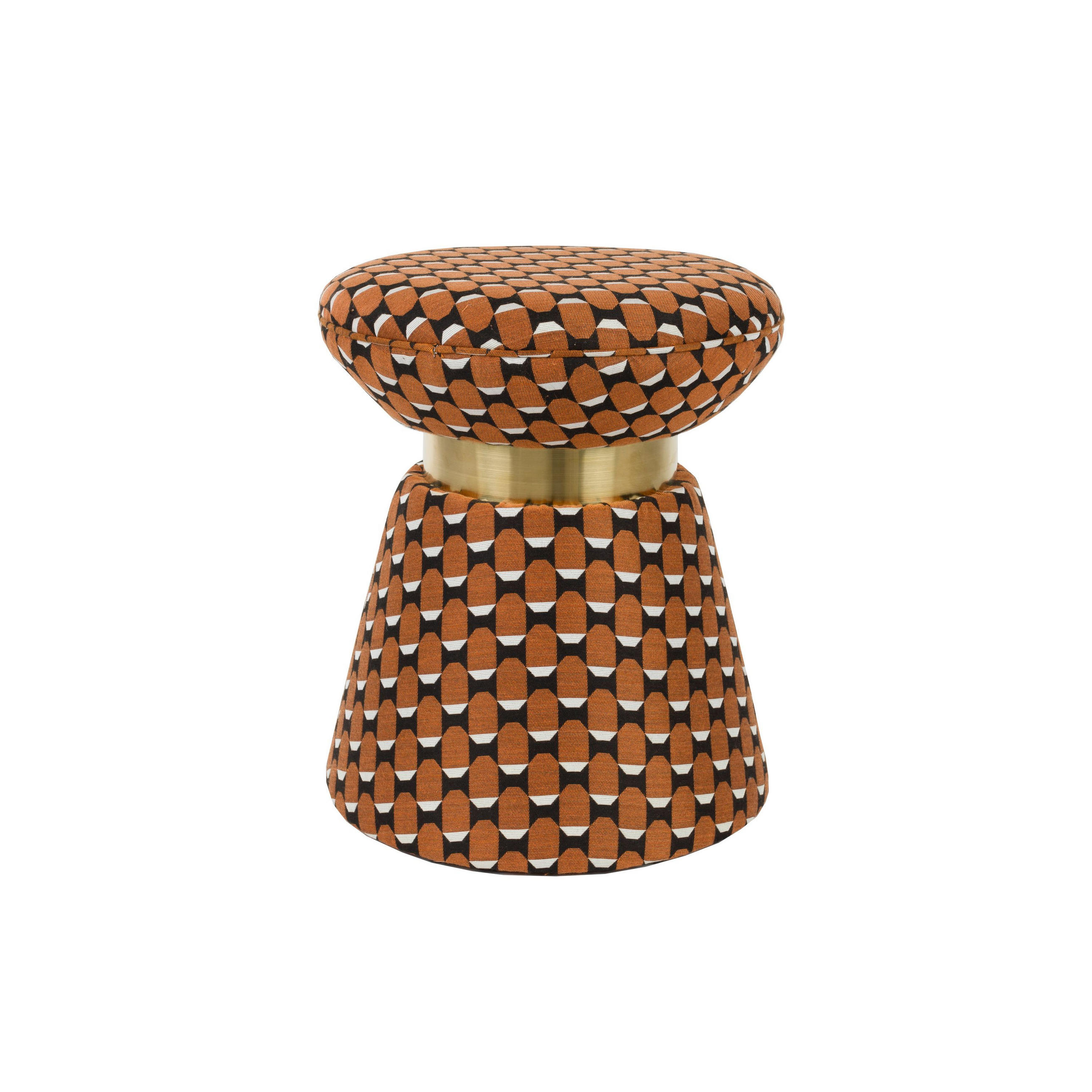 SITZHOCKER Pin Pouf - Braun, Metall (37/45/37cm) - Housecraft Living