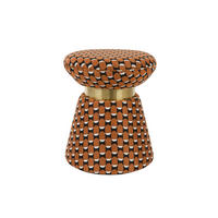 SITZHOCKER Pin Pouf - Braun, Metall (37/45/37cm) - Housecraft Living