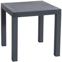 BEISTELLTISCH eckig 45/45/45 cm Kunststoff dunkelgrau - Dunkelgrau, Kunststoff (45/45/45cm) - CLP