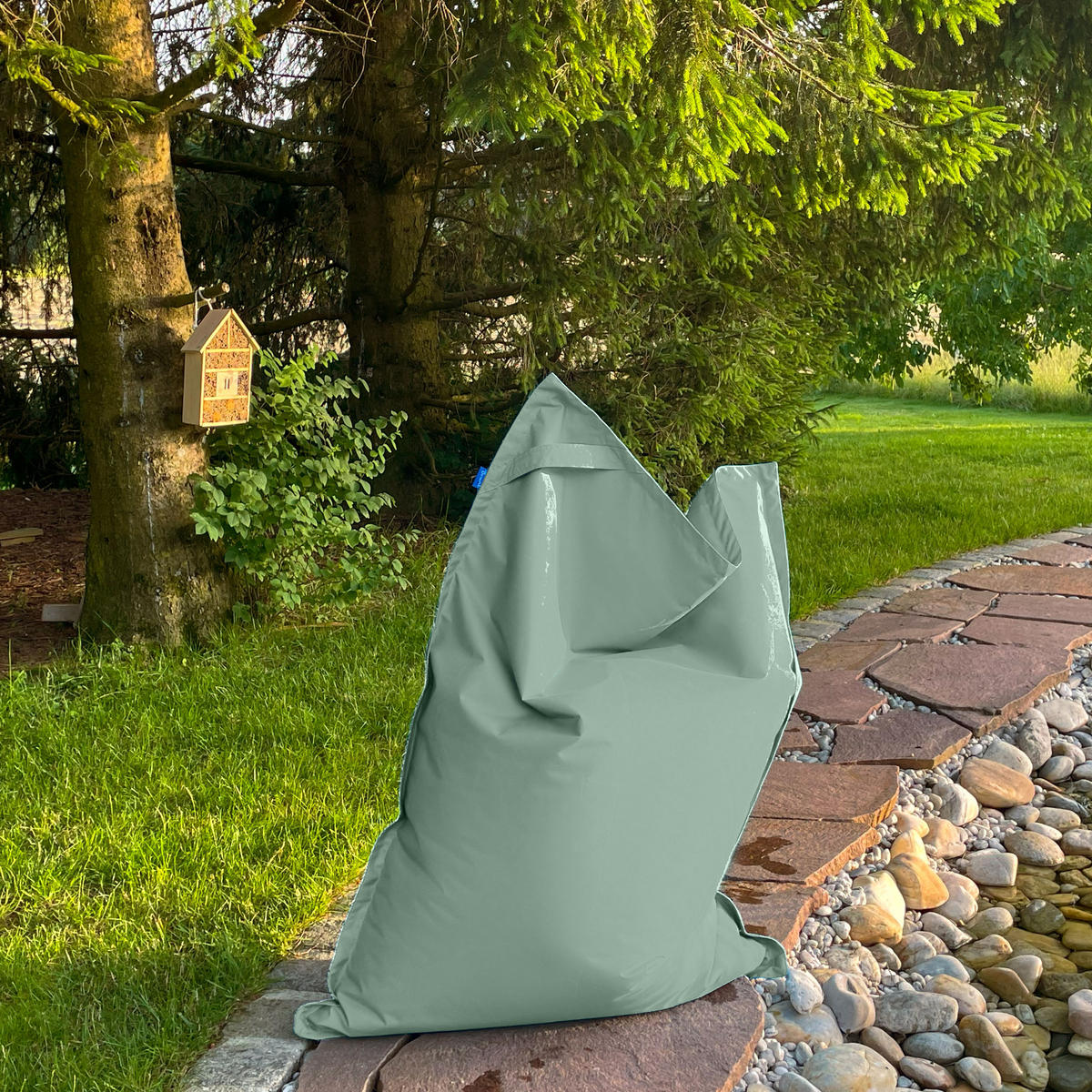 KINDER-SITZSACK Caree Kids minzgrün für Indoor und Outdoor - Mintgrün, Textil (140/100/30cm) - Bruni