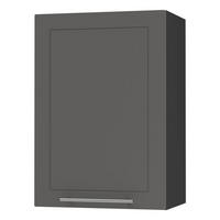 KÜCHENHÄNGESCHRANK Kvantum W2/50 Graphit Matt / Schwarz Matt 50 / 32,5 / 72cm - Schwarz/Graphitfarben, Holz/Holzwerkstoff (50/72/32.5cm) - Feldmann-Wohnen