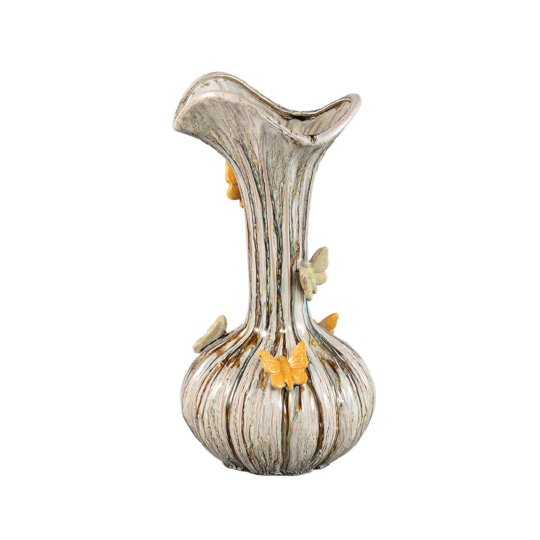 VASE Tamarae Beige 23/23/44cm - Beige, Keramik (44cm) - PTMD Collection