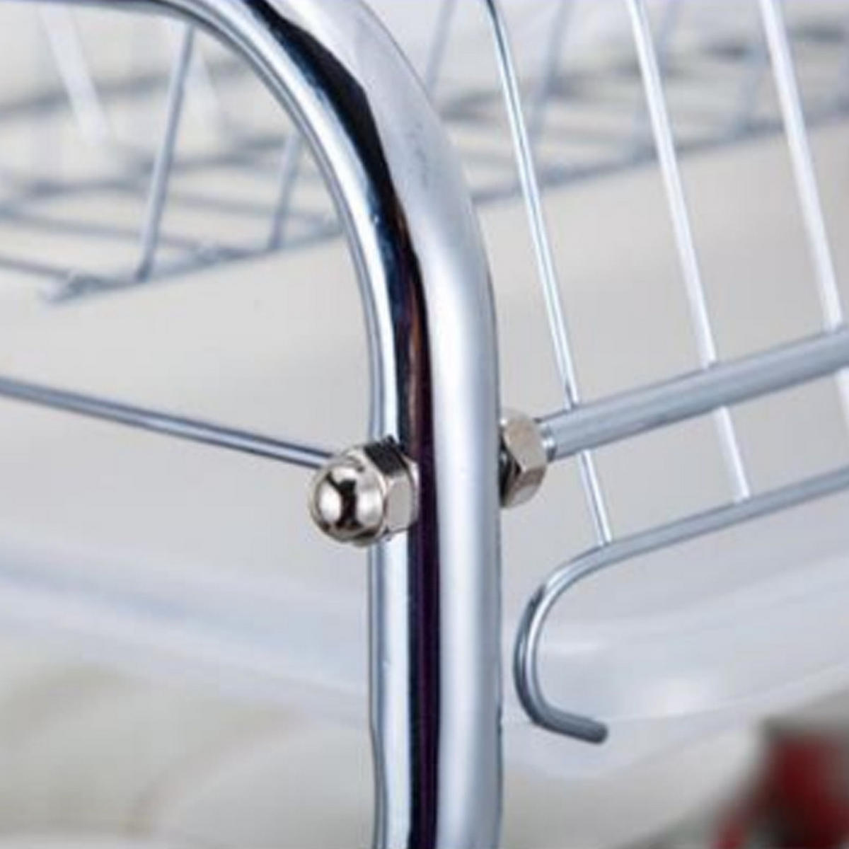 ABTROPFGESTELL Eisen weiß dreistöckig Tellerständer 9-förmiger multifunktionaler Aufbewahrungsständer Schneidebrett 40/25/44 cm - Grün, Metall (30/44/40cm) - Livingandhome