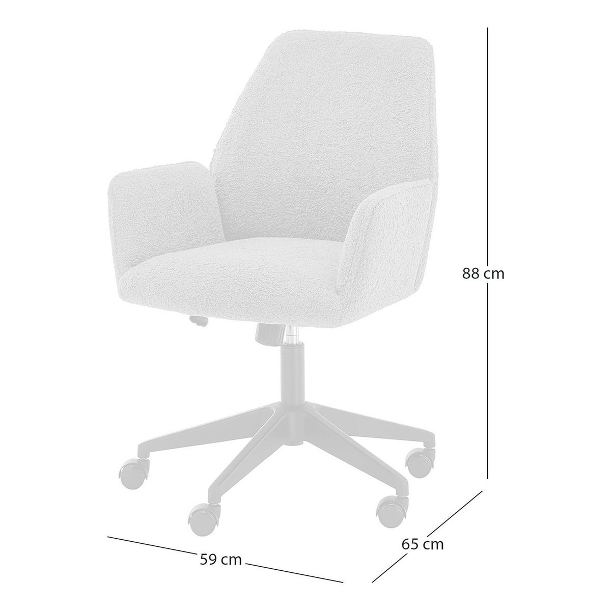 BÜROSTUHL - Weiß, Kunststoff/Textil (59/88/65cm) - home24