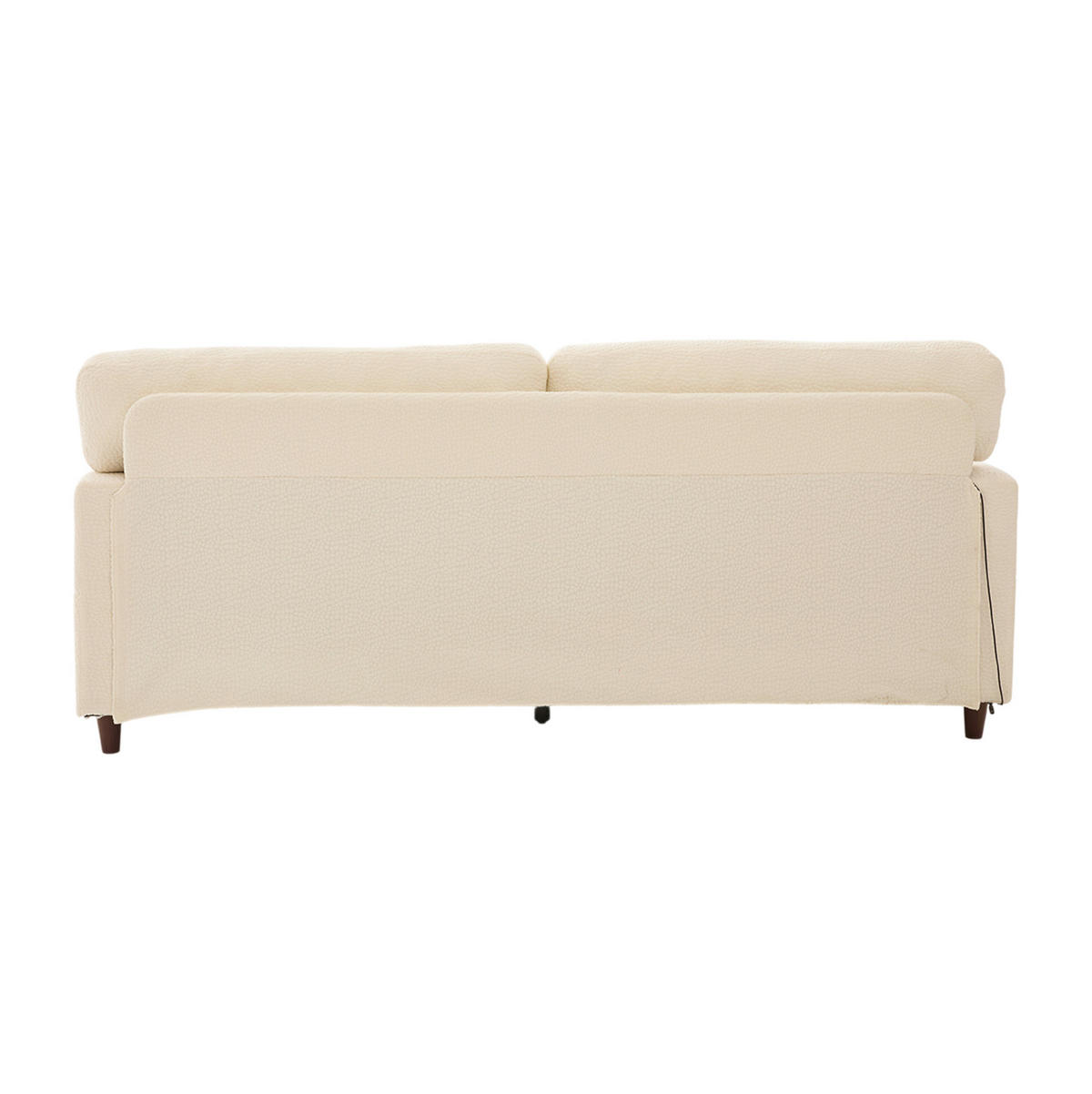 SOFA 2-Sitzer mit USB-C Anschluss & LED-Beleuchtung Chenille Beige 203/77,5/86 cm - Beige, Textil (203/86/77.5cm) - OKWISH