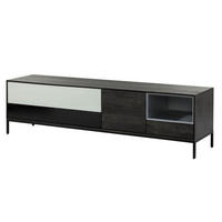 TV-BOARD Mango 200x45x55 dunkelgrau geölt CHICAGO #202 - Grau, Holz (200/55/45cm) - Massivmoebel24