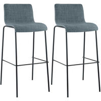 BARHOCKER Hover Set 2-teilig 100x43x48 cm blau - Blau, Textil (43/100/48cm) - furnicato
