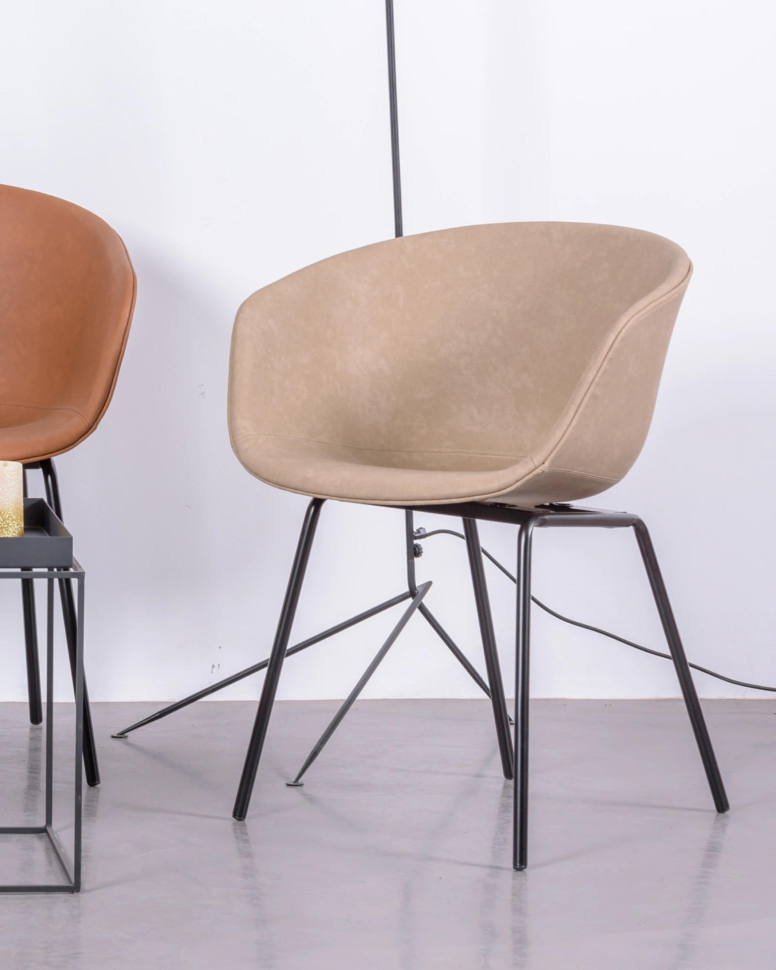 STUHL Textil Beige - Beige, Textil (59/80/51cm) - Nest Dream