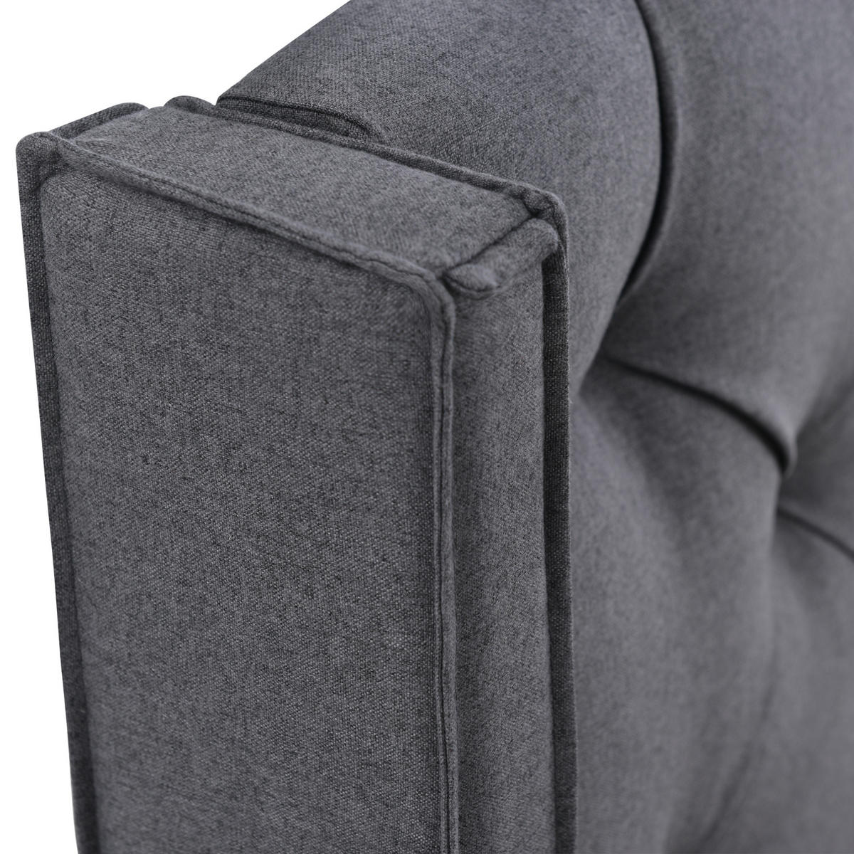 POLSTERBETT 90/200 cm Grau mit Stauraum und Matratze - Grau, Textil (90/200cm) - Flora Grace
