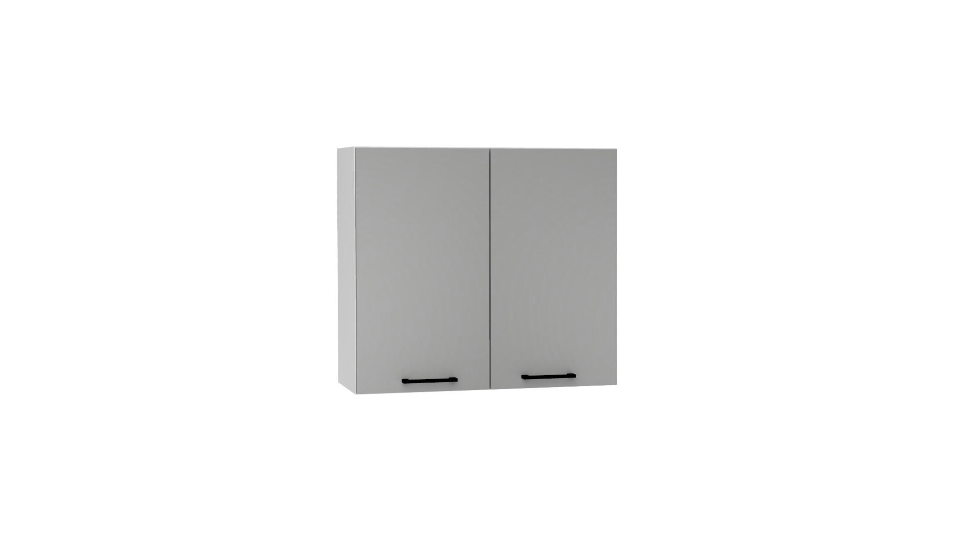 HÄNGESCHRANK W80 - Morvex - Stilvolle Wandlösung - Grau, Holz/Metall (80/72/30cm) - ROYAL24_MARKT