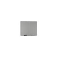 HÄNGESCHRANK W80 - Morvex - Stilvolle Wandlösung - Grau, Holz/Metall (80/72/30cm) - ROYAL24_MARKT