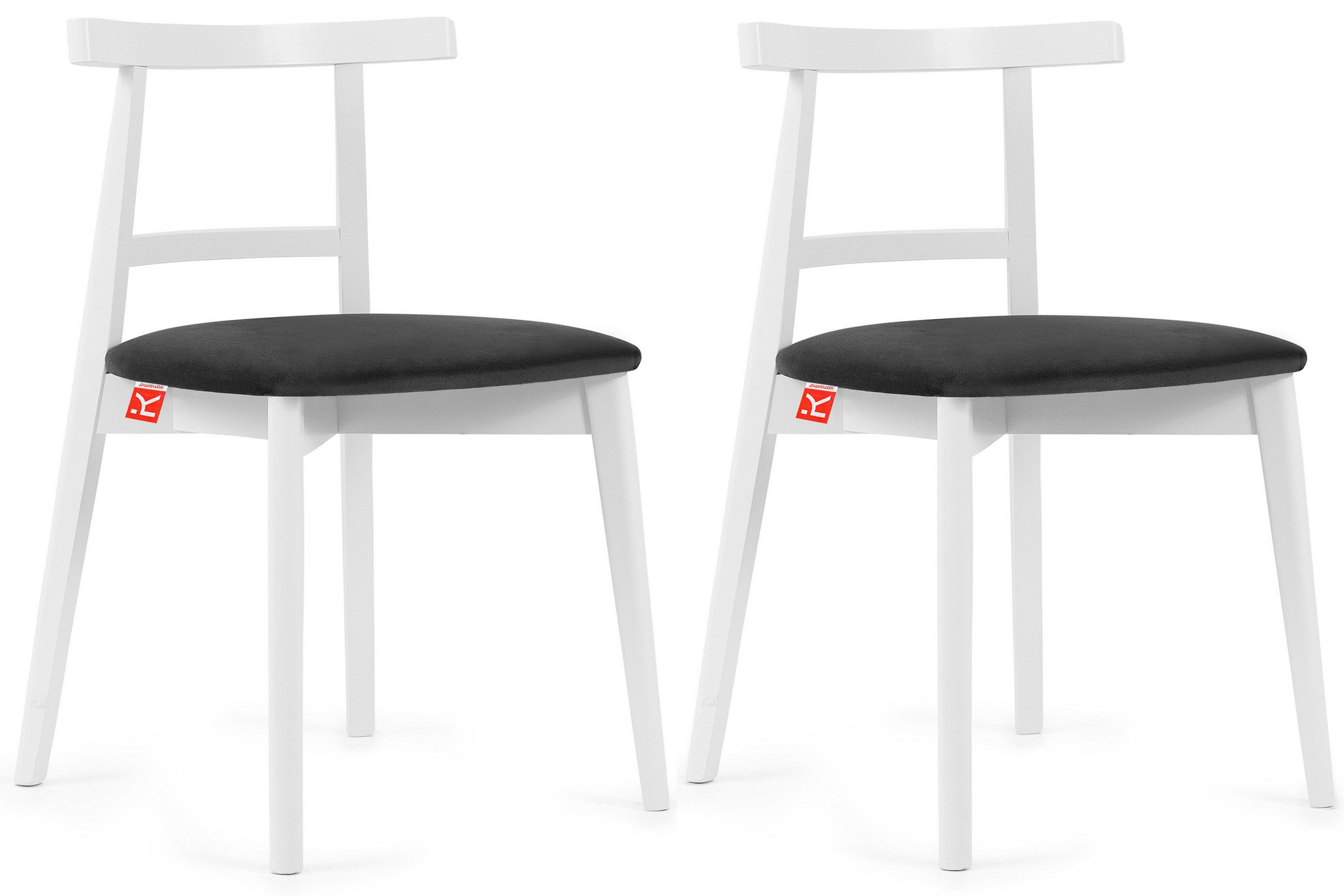 Konsimo® Esstischstühle Dunkelgrau, Weiß 47x76x45 cm