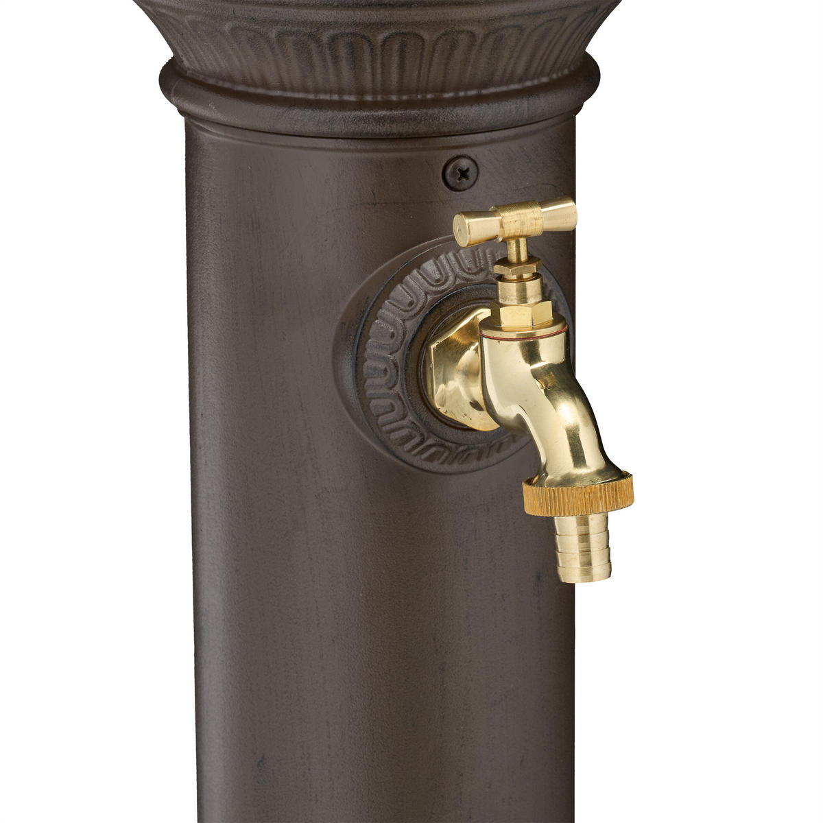 STANDBRUNNEN - Dunkelbraun, Metall (31/26/72cm) - Relaxdays