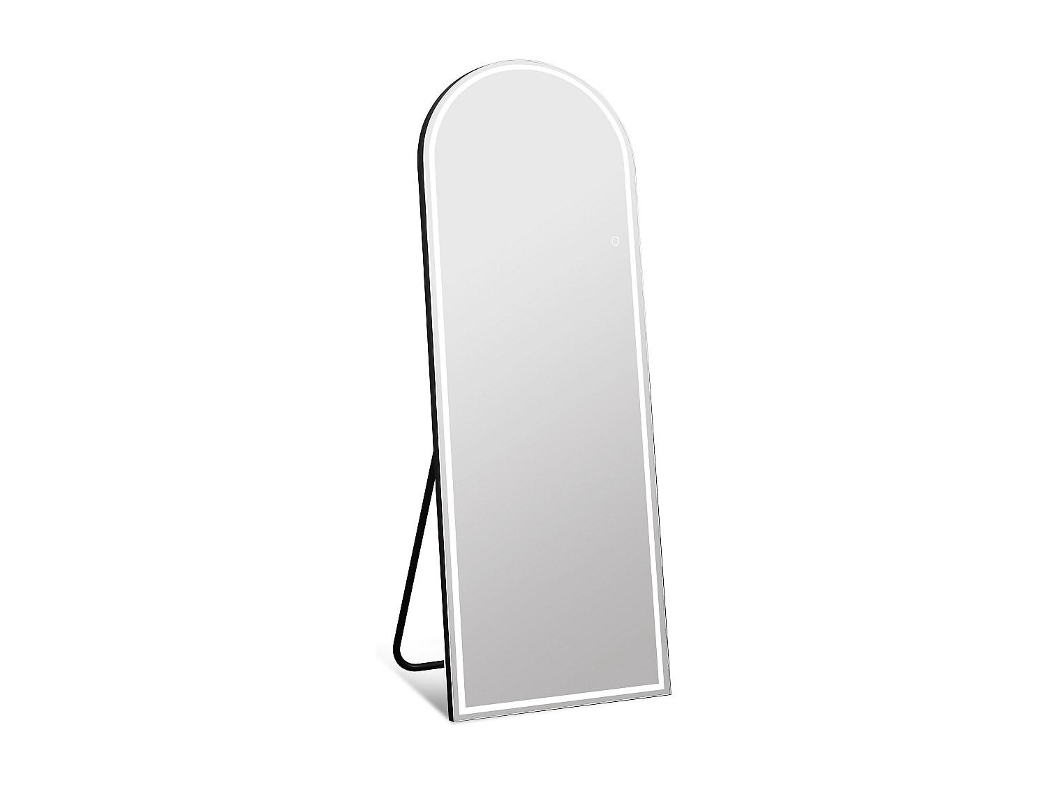STANDSPIEGEL mit Füßen - 60 cm x 3 cm - Metall - Schwarz - DAELYA - Schwarz, Metall (60/150/3cm) - Vente-Unique