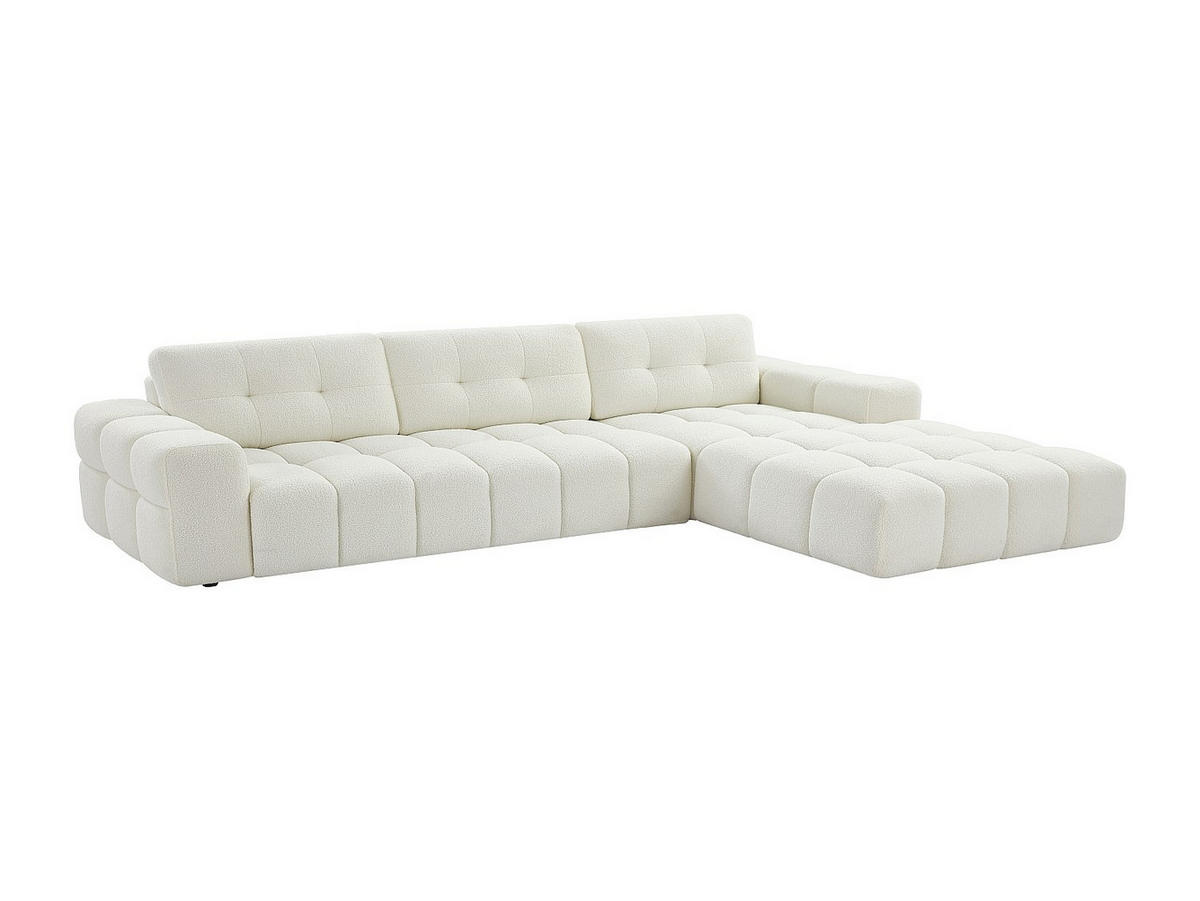 SOFA - 5 Personen - stoff - weiß Sopelana - Weiß, Textil (278/78/190cm) - Vente-Unique