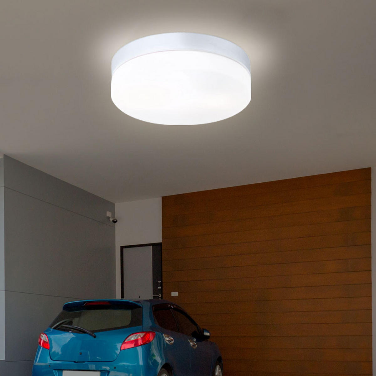 LED DECKENLEUCHTE Aluminium Weiß opal - Weiß, Glas (24/24/6.5cm)