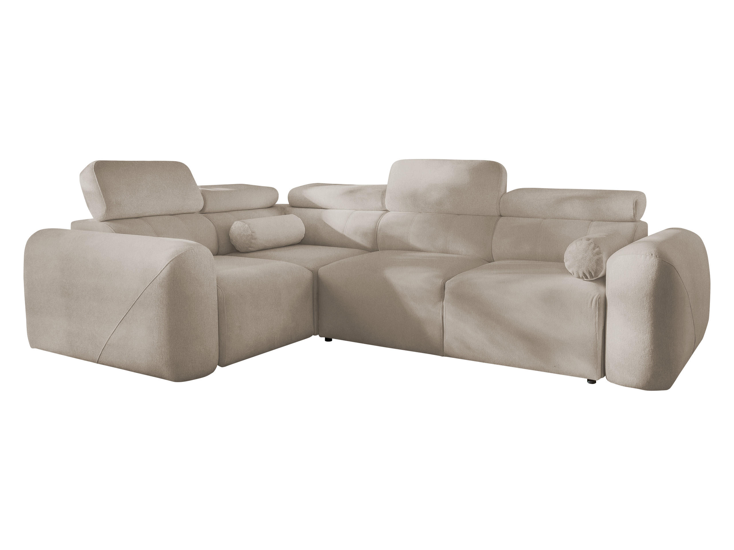 ECKSCHLAFSOFA Volare II, Seite: Links - Hellbraun, Holz/Textil (273/204cm) - MIRJAN24