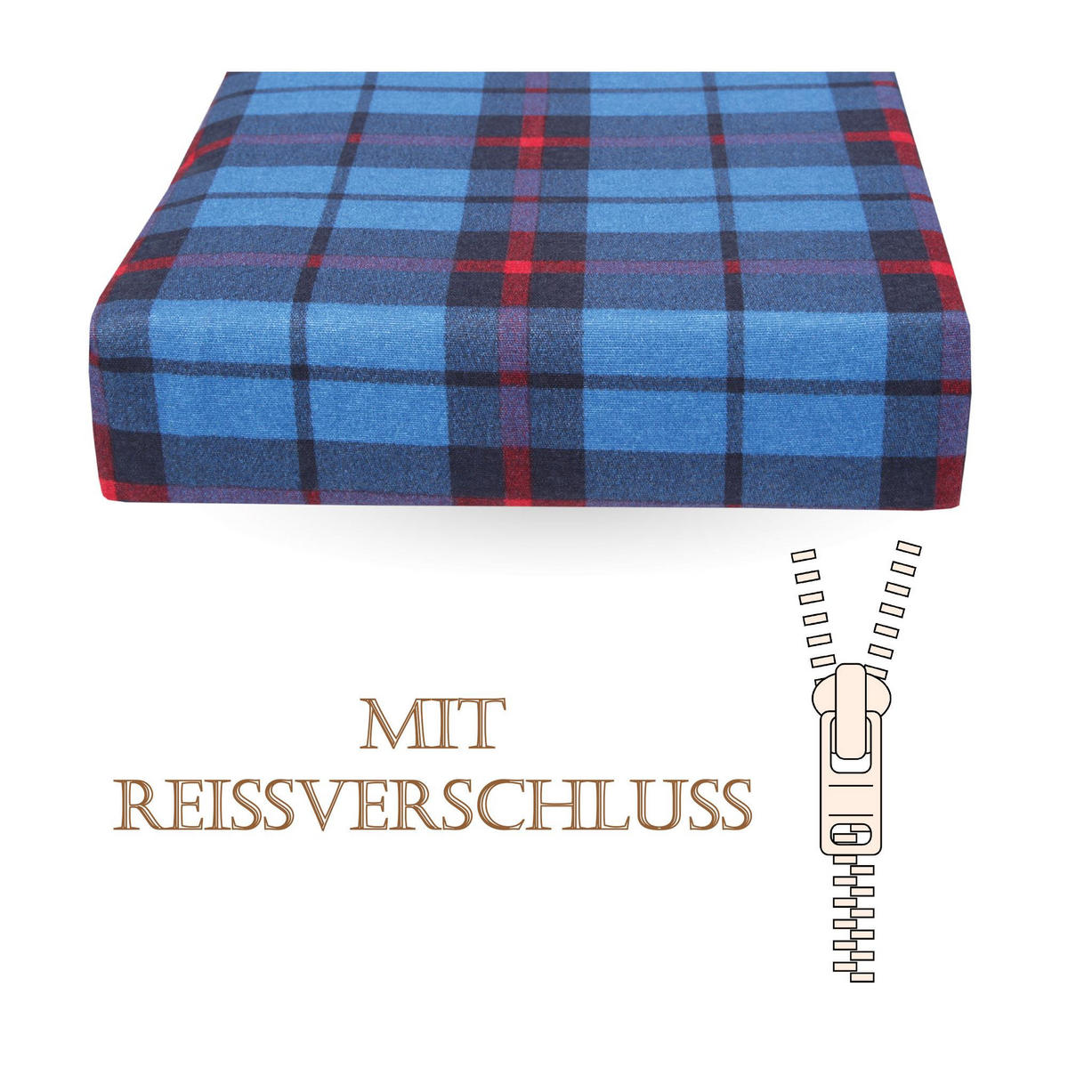 BETTWÄSCHE - Flanell Renforce 135x200cm - Blau, Naturmaterialien/Textil (135/200cm) - Bestlivings