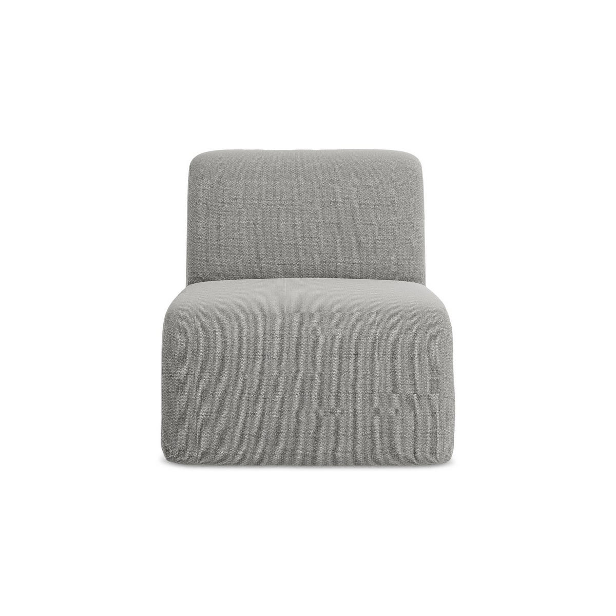 SOFAELEMENT Bouclé Stoff Grau - Hellgrau/Schwarz, Holzwerkstoff/Kunststoff (70/75/94cm) - LaMiaSofa