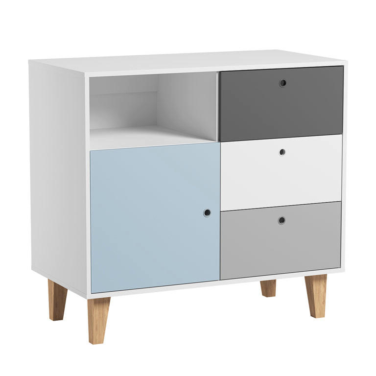 DJEČJA KOMODA plavo - plava, drvni materijal (103.5/96.5/55cm) - Petits-meubles
