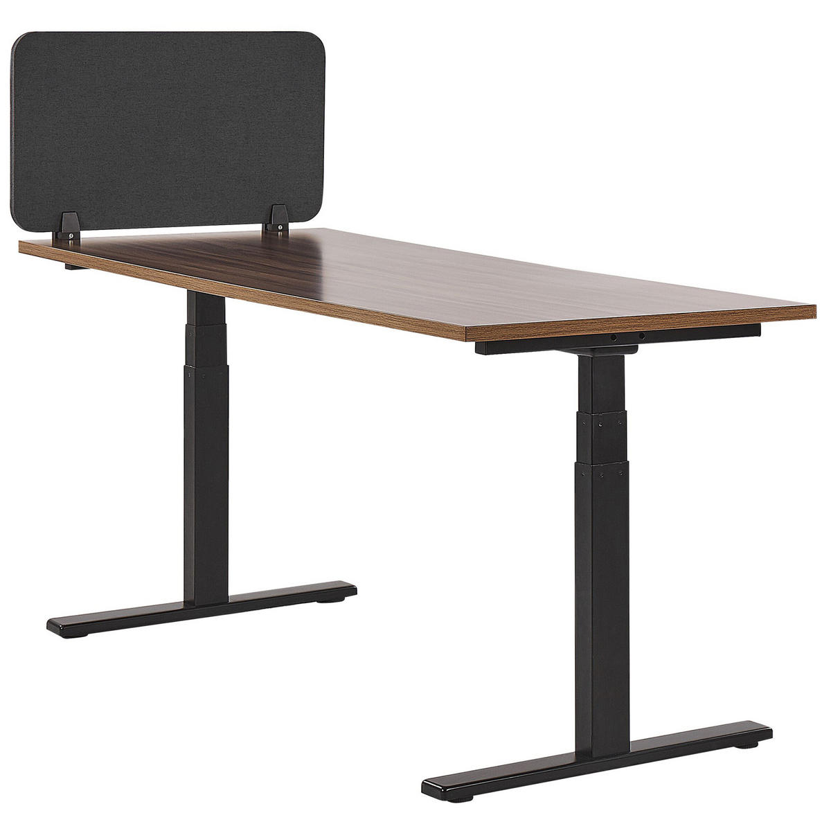 SCHREIBTISCHTRENNWAND Grau Wally - Dunkelgrau, Kunststoff (120/40/2cm) - Beliani