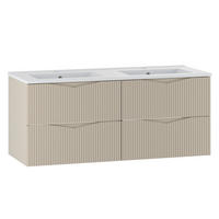 DOPPELWASCHTISCH 120cm Tao Kaschmir - Beige, Holzwerkstoff (120/50/45.8cm) - Petits-meubles