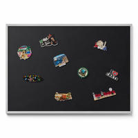 MAGNETTAFEL 100x70 cm Weißer Rahmen Farbe Schwarz - Wildeiche, Metall (100/70/0.4cm) - TULUP