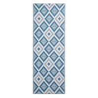 OUTDOORTEPPICH-LÄUFER Mia, geometrisch gemustert 75/200 cm - Blau, Kunststoff (75/200cm) - Homescapes