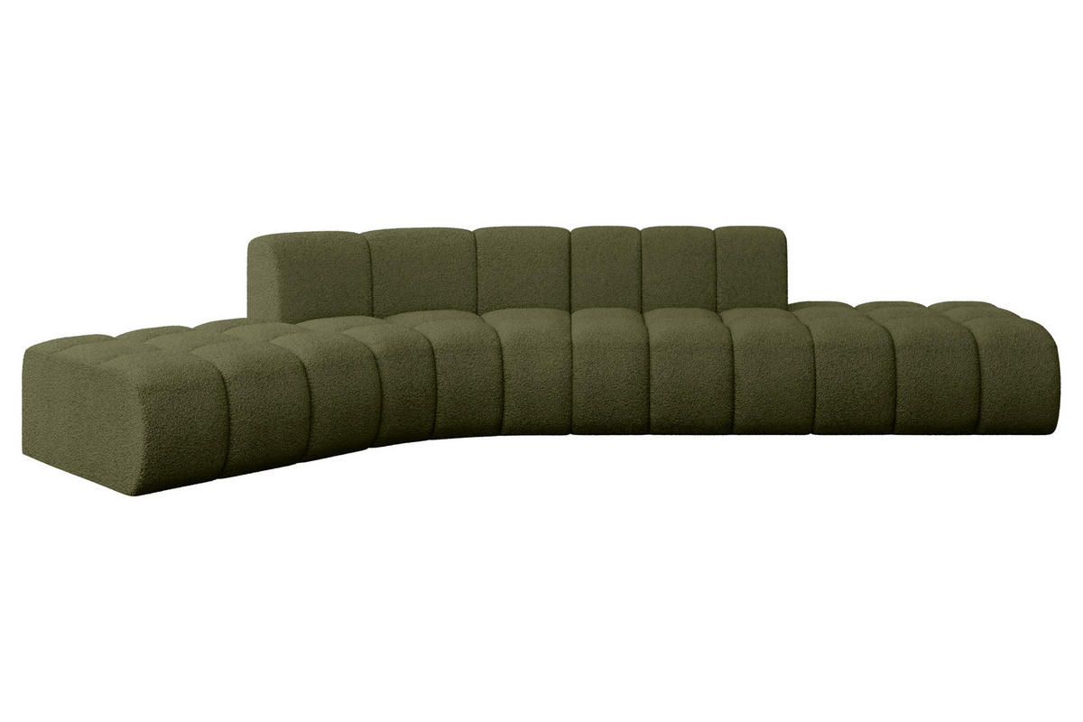 ECKSOFA modulares Sofa Solven-L1 - 380x174x70 cm Grün - Grün, Holzwerkstoff/Textil (380/174cm) - ALTDECOR