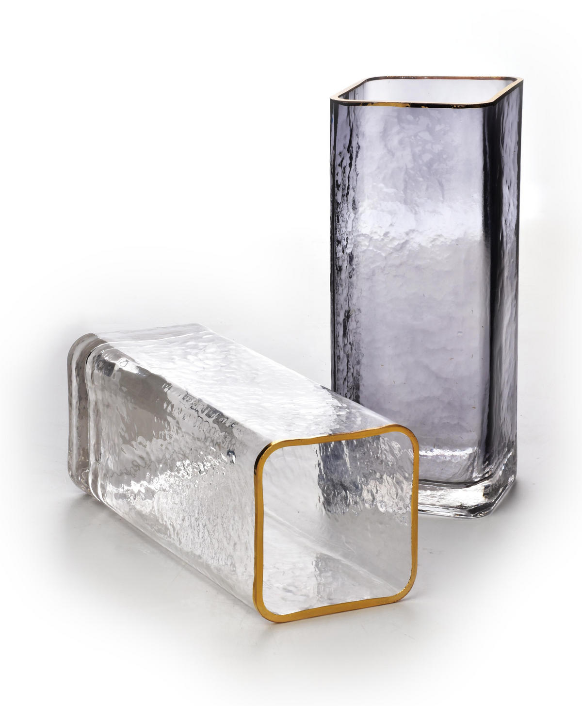VASE Serenite Grau 10.5/10.5/25 cm Glas - Grau, Glas (25/25cm) - Mondex