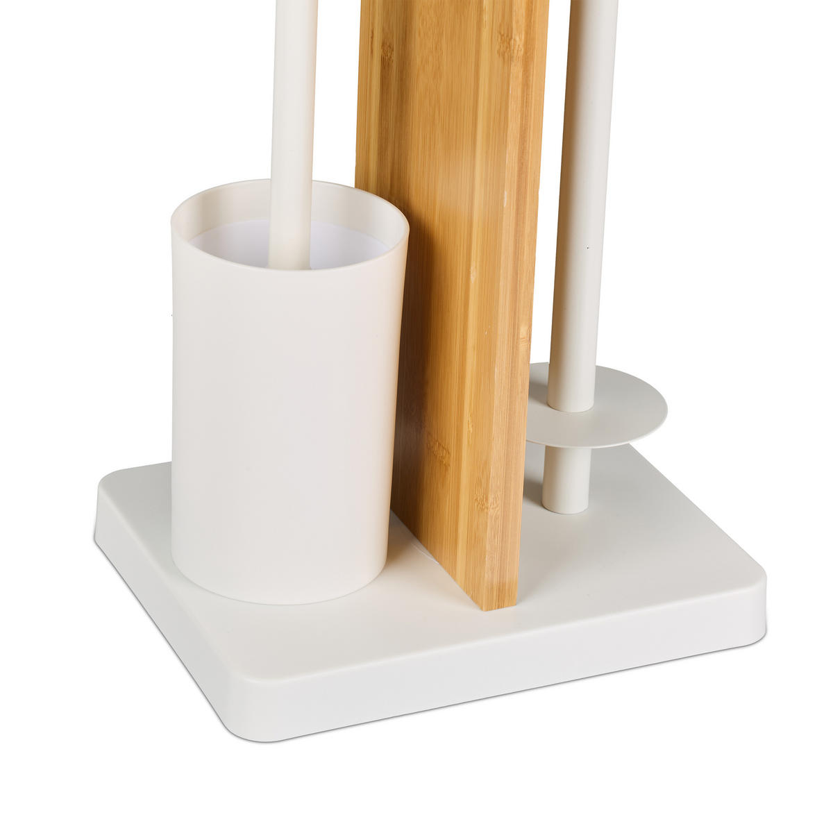 WC-GARNITUR - Weiß, Holz/Kunststoff (27/68/18cm) - Relaxdays