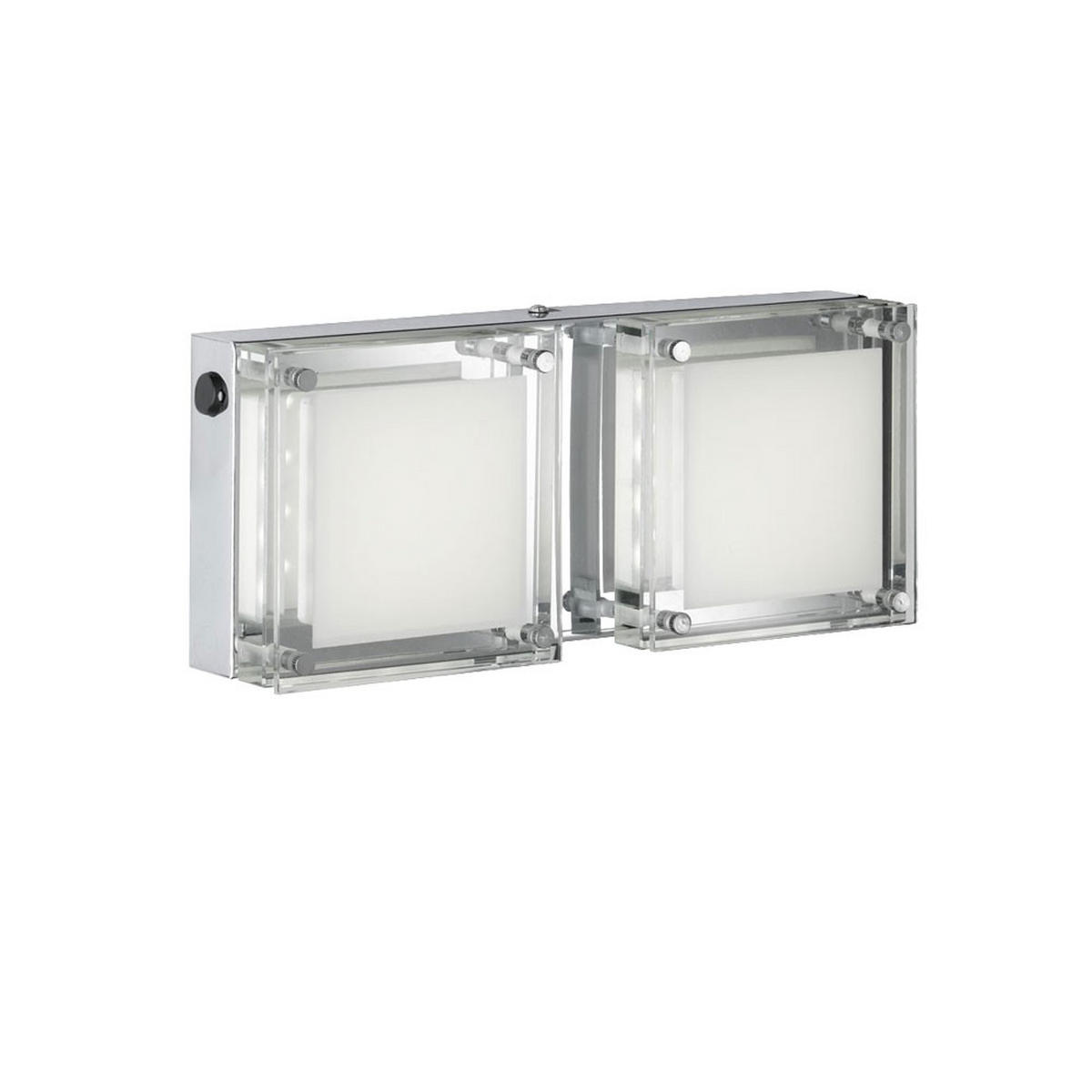 LED WANDLEUCHTE Metall Silber - Silberfarben, Glas (120/12/28cm) - Wofi