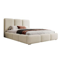 POLSTERBETT Bauro mit Bouclé-Bezug Creme 160x200 cm - Silberfarben/Creme, Textil (160/200cm) - Selsey
