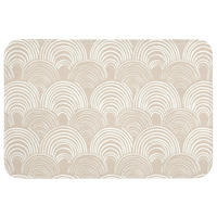 KOUPELNOVÁ PŘEDLOŽKA Vlny - Textura - Béžová 90x60 cm - kašmírová, textil/plast (90/60cm) - OnlyWow